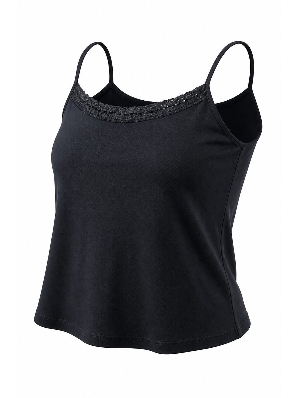 Valerie Stevens Black Pima Cotton Camisole Tank Top XL